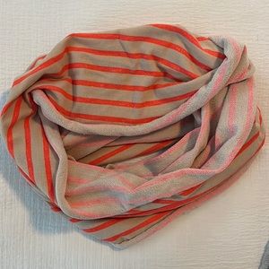 Orange and cream infinity scarf - GAP